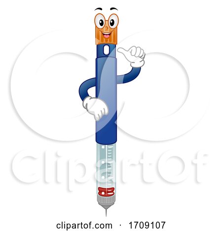 Mascot Insulin Injection Illustration by BNP Design Studio