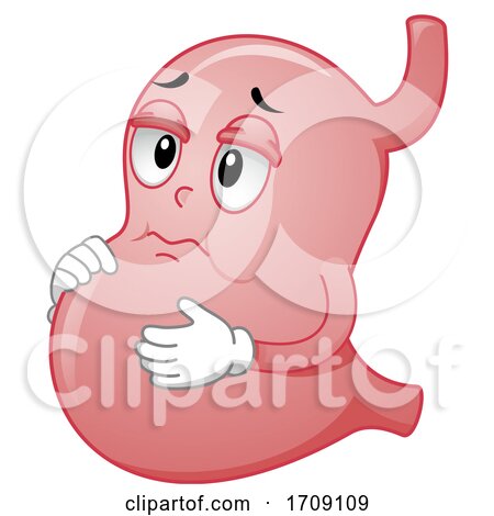 Mascot Stomach Bloated Illustration by BNP Design Studio