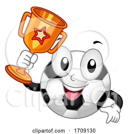 Mascot Soccer Ball Trophy Illustration by BNP Design Studio