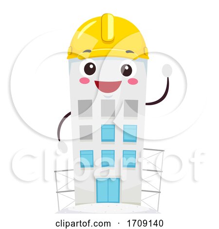Mascot Building Construction Illustration by BNP Design Studio