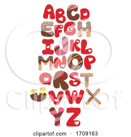 Valentines Letters Alphabet Illustration by BNP Design Studio