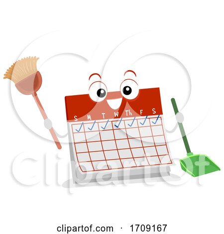 Mascot Calendar Daily Chores Illustration by BNP Design Studio