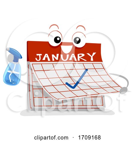 Mascot Calendar Monthly Chores Illustration by BNP Design Studio