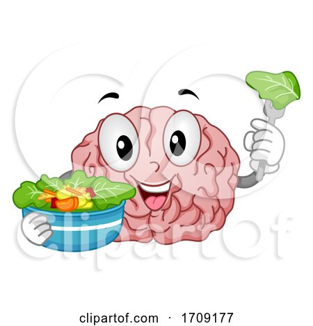 Mascot Brain Vegetables Healthy Illustration by BNP Design Studio