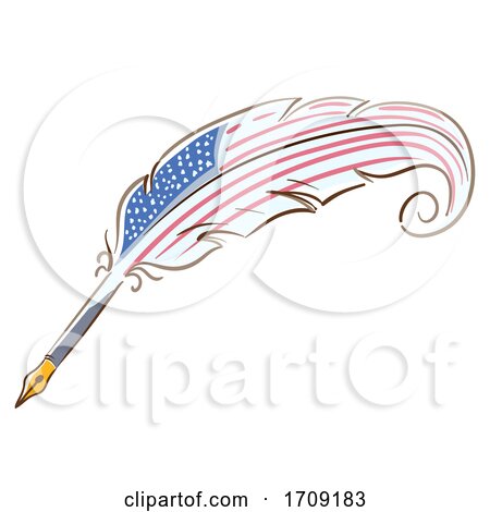 Quill American Flag Illustration by BNP Design Studio
