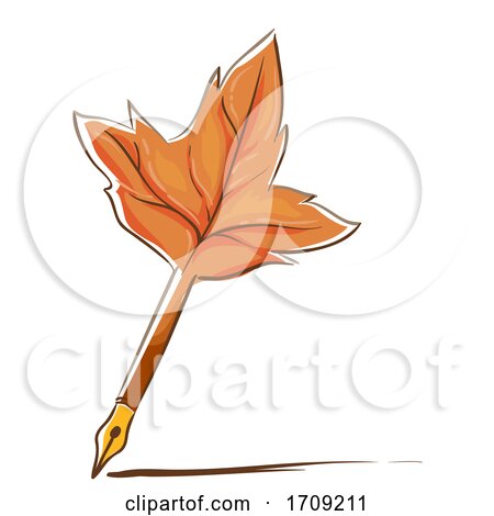 Quill Maple Leaf Illustration by BNP Design Studio