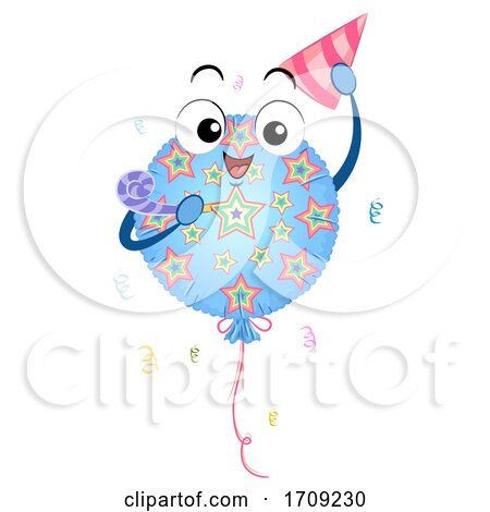 Mascot Mylar Balloon Birthday Party Illustration by BNP Design Studio