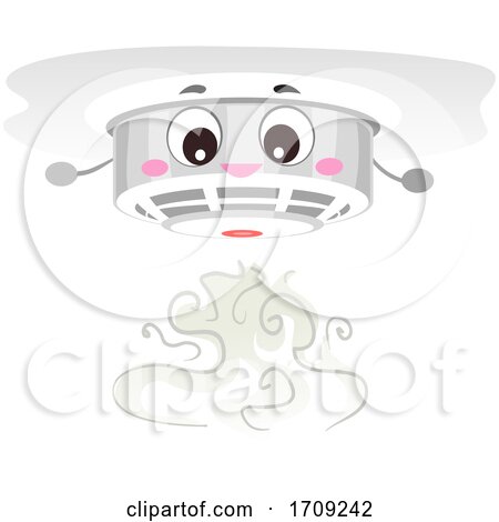 Mascot Smoke Fire Alarm Device Illustration by BNP Design Studio