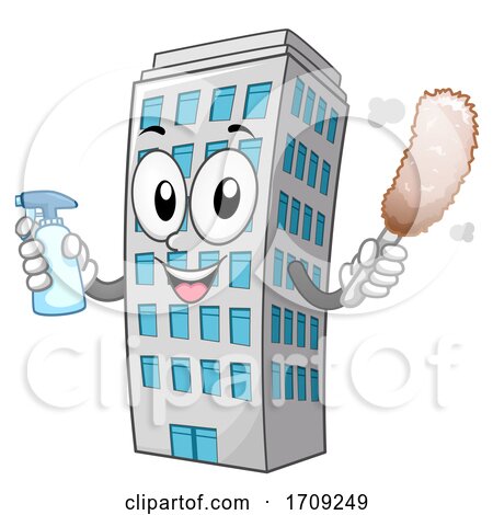 Mascot Cleaning Service Dusting Illustration by BNP Design Studio