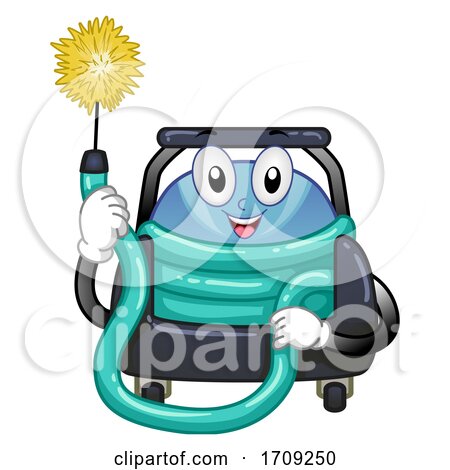 Mascot Duct Cleaner Machine Illustration by BNP Design Studio
