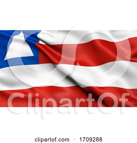 Bahia Flag Waving in the Wind Brazilian Federate State Flag. by stockillustrations