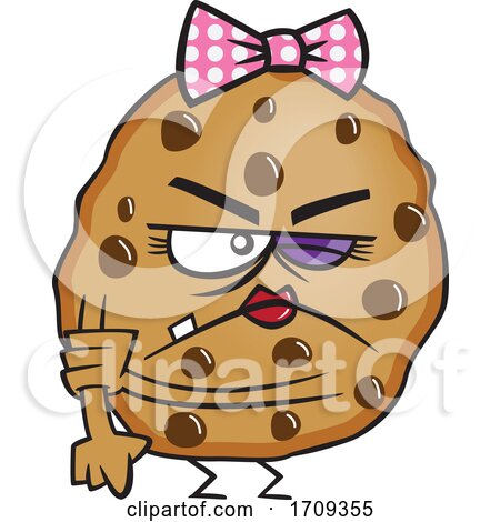 Cartoon Tough Female Cookie by toonaday