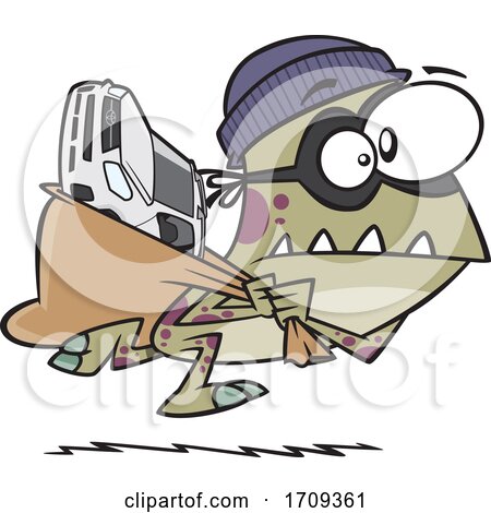 Cartoon Monster Thief by toonaday