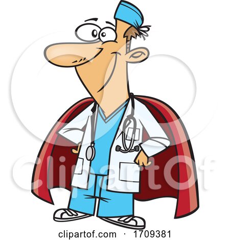 Cartoon Male Super Doctor by toonaday