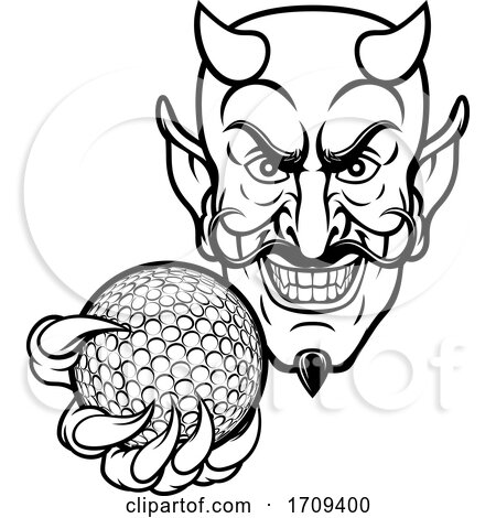 Devil Golf Sports Mascot by AtStockIllustration