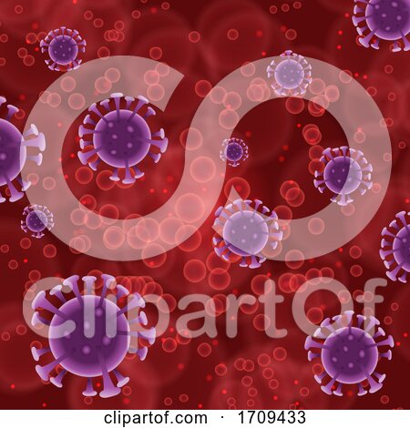 Medical Background with Abstract Virus Cells by KJ Pargeter