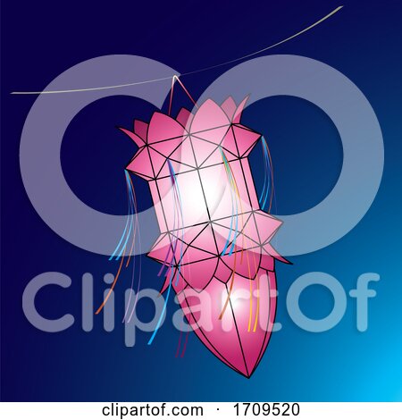 Pink Vesak Lantern by Lal Perera