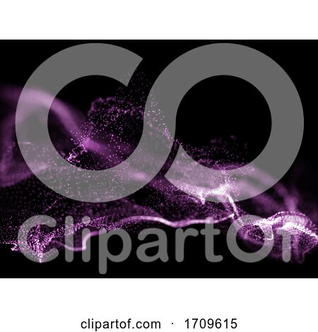 3D Abstract Network Communications Background with Floating Cyber Particles by KJ Pargeter