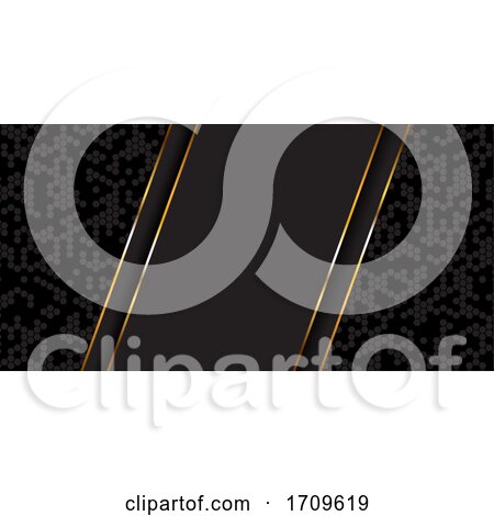 Abstract Banner Design in Gold and Black by KJ Pargeter