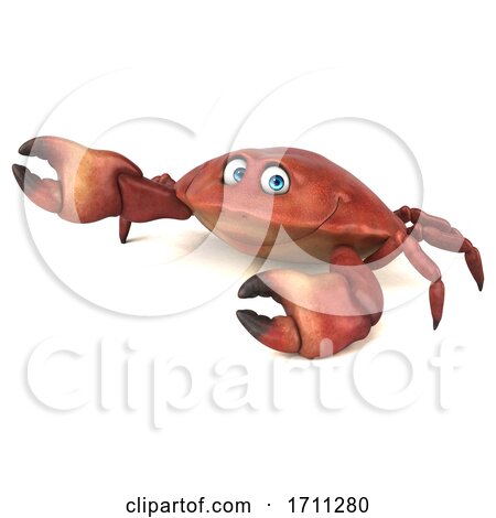 3d Crab, on a White Background by Julos