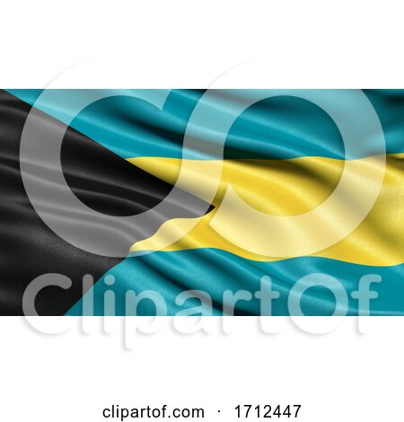 3D Illustration of the Flag of Bahamas Waving in the Wind by stockillustrations