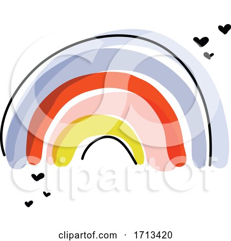 Artistic Vector Illustration of Playful Rainbow by elena