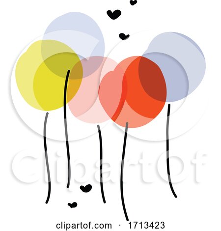 Creative Vector Illustration of Multicolored Balloons by elena