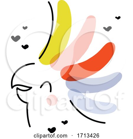 Artistic Vector Illustration of Cheerful Cockatoo Parrot with Rainbow Crest by elena
