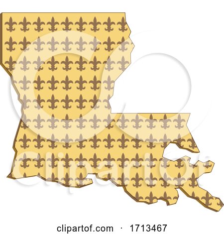 Louisiana state map by patrimonio