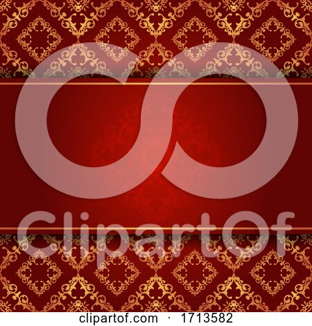 Elegant Background in Red and Gold by KJ Pargeter