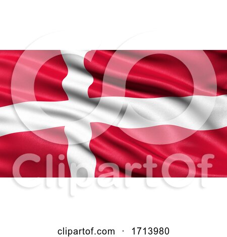 3D Illustration of the Flag of Denmark Waving in the Wind by stockillustrations