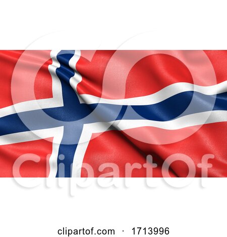3D Illustration of the Flag of Norway Waving in the Wind by stockillustrations