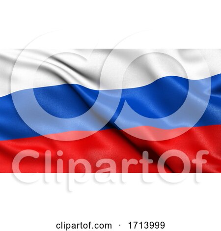 3D Illustration of the Flag of Russia Waving in the Wind by stockillustrations