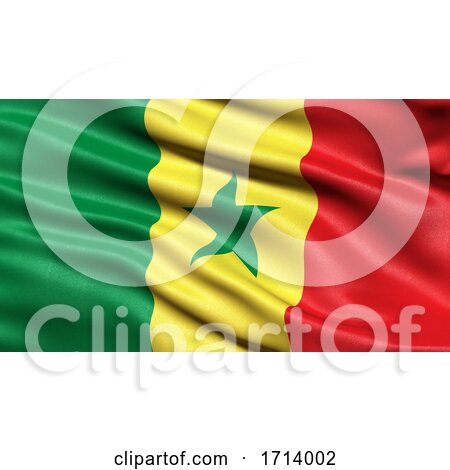 3D Illustration of the Flag of Senegal Waving in the Wind by stockillustrations