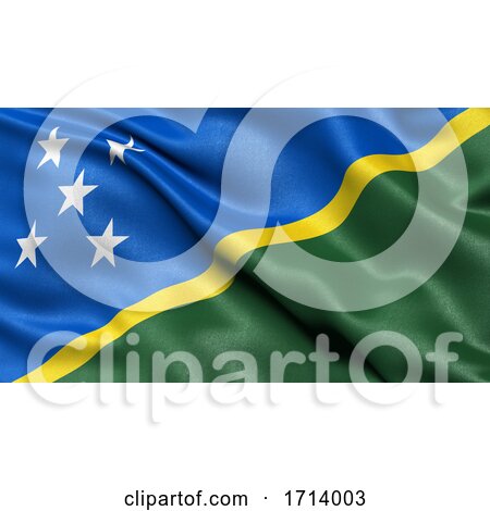 3D Illustration of the Flag of Solomon Islands Waving in the Wind by stockillustrations