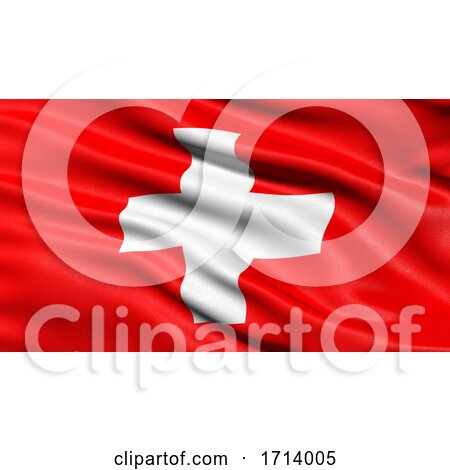 3D Illustration of the Flag of Switzerland Waving in the Wind by stockillustrations