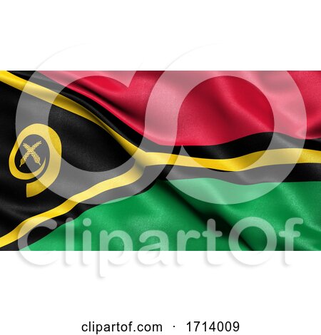 3D Illustration of the Flag of Vanuatu Waving in the Wind by stockillustrations