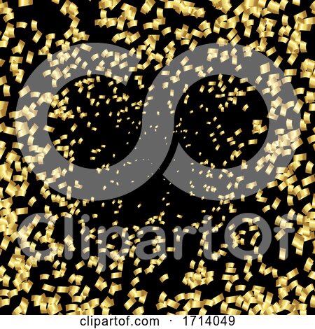 Celebration Background with Gold Confetti by KJ Pargeter