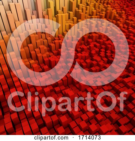 3D Modern Background with Extruding Cubes by KJ Pargeter
