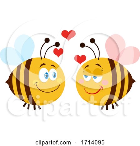 Bee Couple in Love by Hit Toon