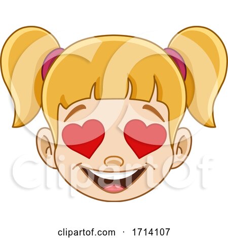 Blond Haired Girl with a Love Expression by yayayoyo