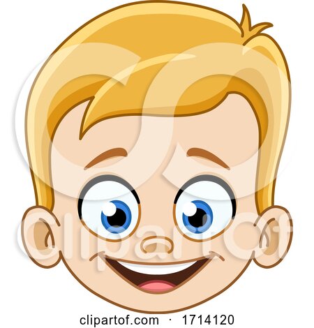 Blond Haired Boy with a Happy Expression by yayayoyo