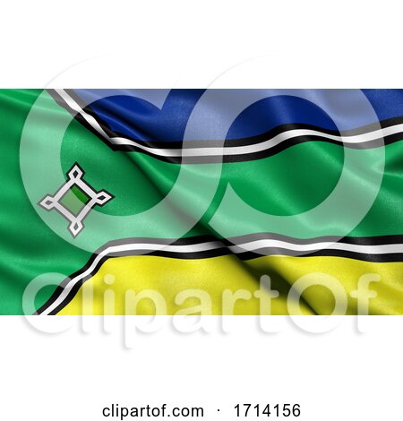 3D Illustration of the Brazilian State Flag of Amapa Waving in the Wind by stockillustrations