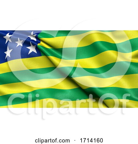3D Illustration of the Brazilian State Flag of Goias Waving in the Wind by stockillustrations