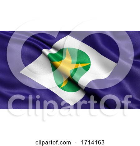 3D Illustration of the Brazilian State Flag of Mato Grosso Waving in the Wind by stockillustrations