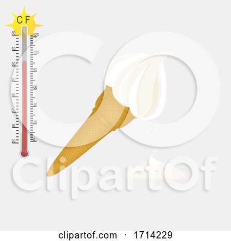 Vanilla Ice Cream Cone Melting at 31 Degree Celsius by elaineitalia