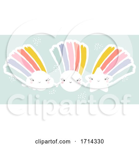 Pastel Cute Shooting Star Sun and Cloud with Rainbows Holding Hands by elena