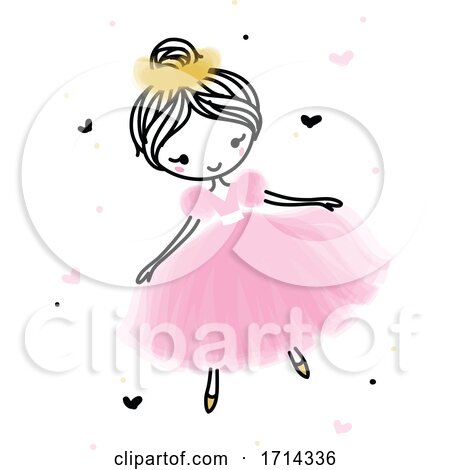 Cute Ballerina Dancing by elena