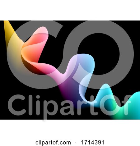 Abstract Design Background with Rainbow Flowing Lines by KJ Pargeter