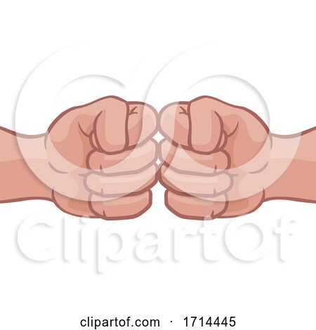 Fist Bump Hands Punch Cartoon by AtStockIllustration